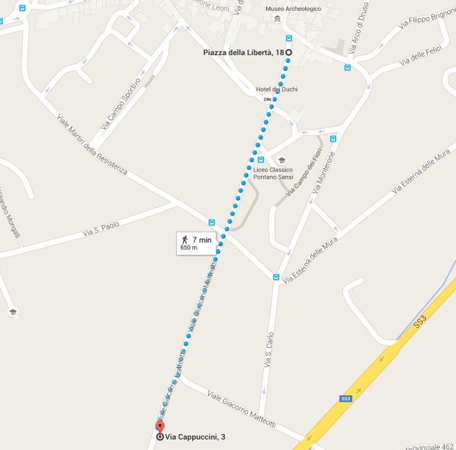 Spoleto Holiday - percorso a piedi per il centro percorso copia