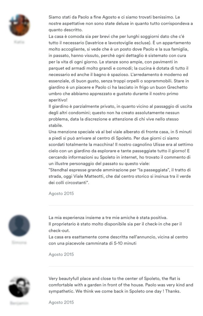 Spoleto Holiday - recensioni agosto